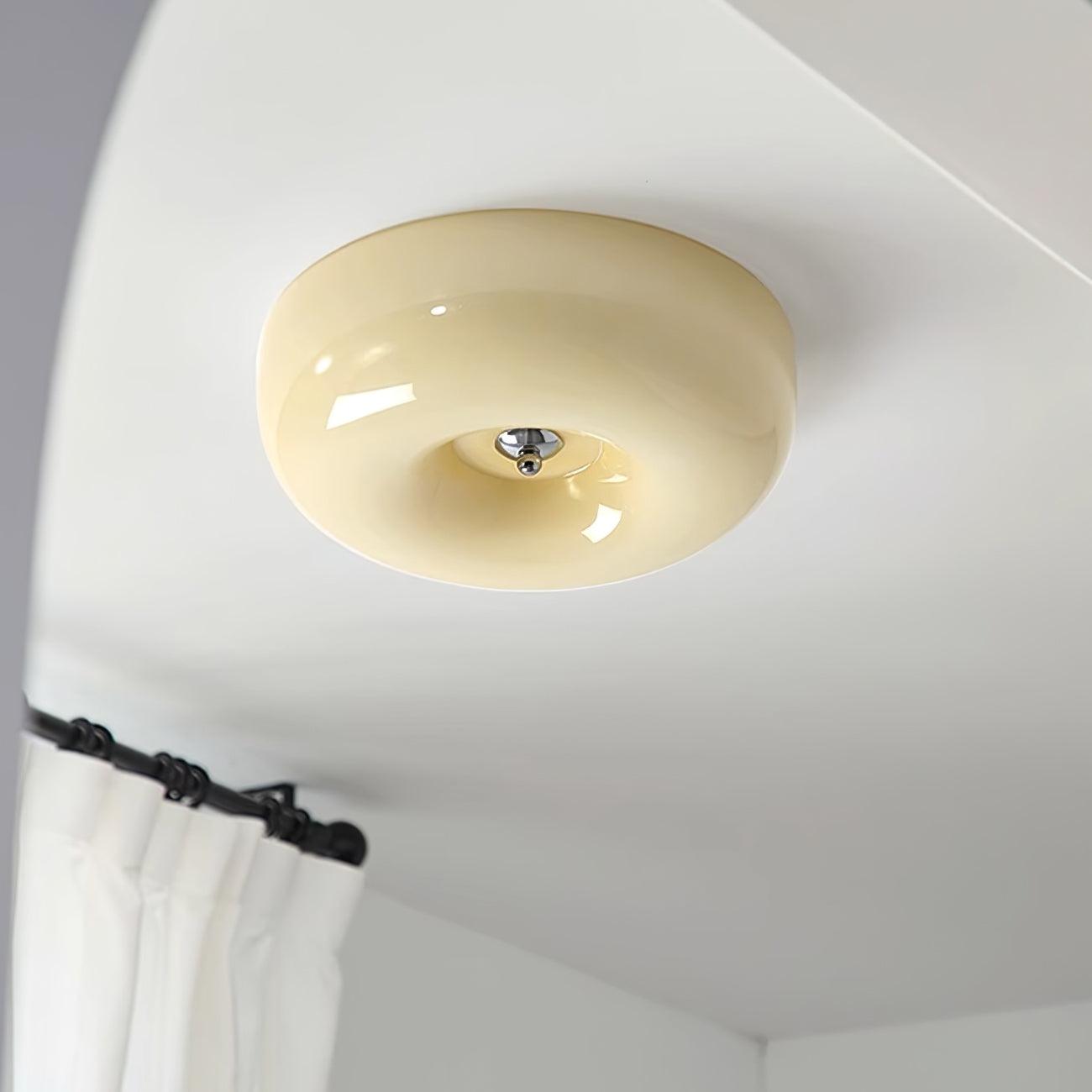 Ceiling Lamp Glass 30.0 cm LED White Living Room Bedroom Hallway Soft Ambient Lighting | Thomler