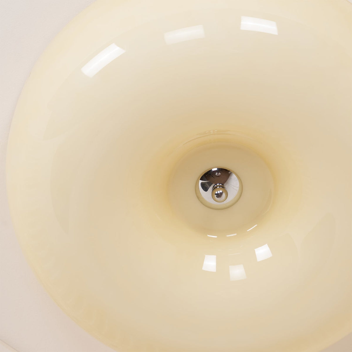 Modern Round Flush Mount LED Overhead Light Fixture Glass Dome for Kitchen Bedroom Living Room Dining Room Hallway Entryway Bathroom | Thomler