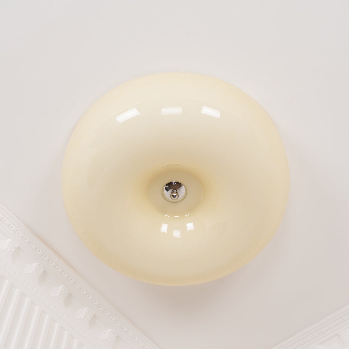 Modern Round Flush Mount LED Overhead Light Fixture Glass Dome for Kitchen Bedroom Living Room Dining Room Hallway Entryway Bathroom | Thomler