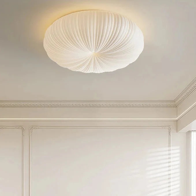Radial Pleated Flush Mount LED Ceiling Light – Modern Sculptural Fixture for Bedroom & Entryway | Thomler