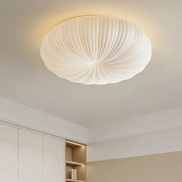 Radial Pleated Flush Mount LED Ceiling Light – Modern Sculptural Fixture for Bedroom & Entryway | Thomler