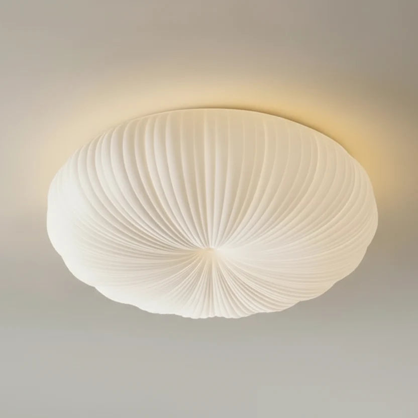 Radial Pleated Flush Mount LED Ceiling Light – Modern Sculptural Fixture for Bedroom & Entryway | Thomler