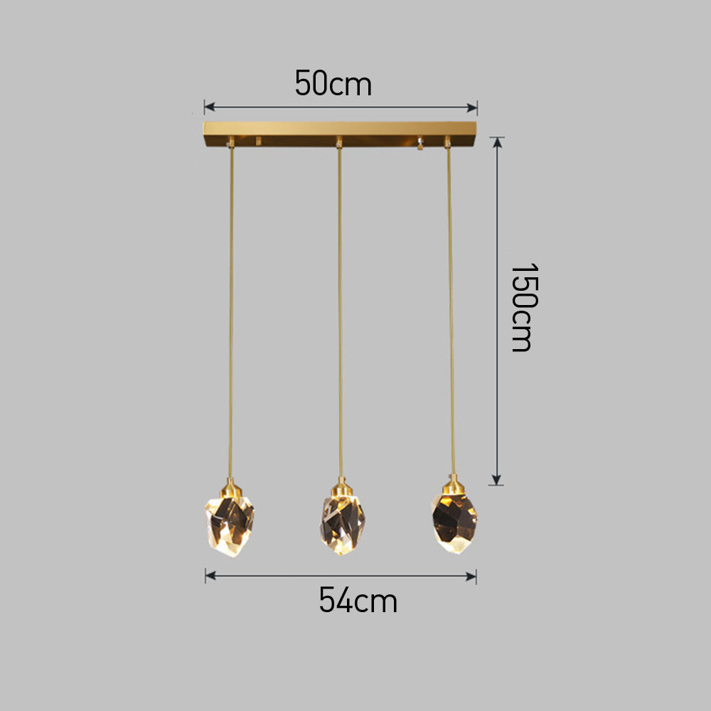 Pendant Light Glass Metal Adjustable Gold Dining Room Kitchen Island Hanging Ceiling Lamp Modern Teardrop Lighting | Thomler
