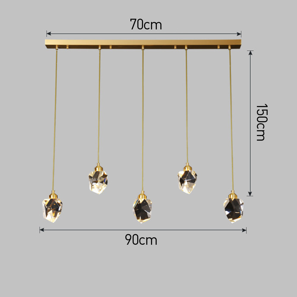 Pendant Light Glass Metal Adjustable Gold Dining Room Kitchen Island Hanging Ceiling Lamp Modern Teardrop Lighting | Thomler