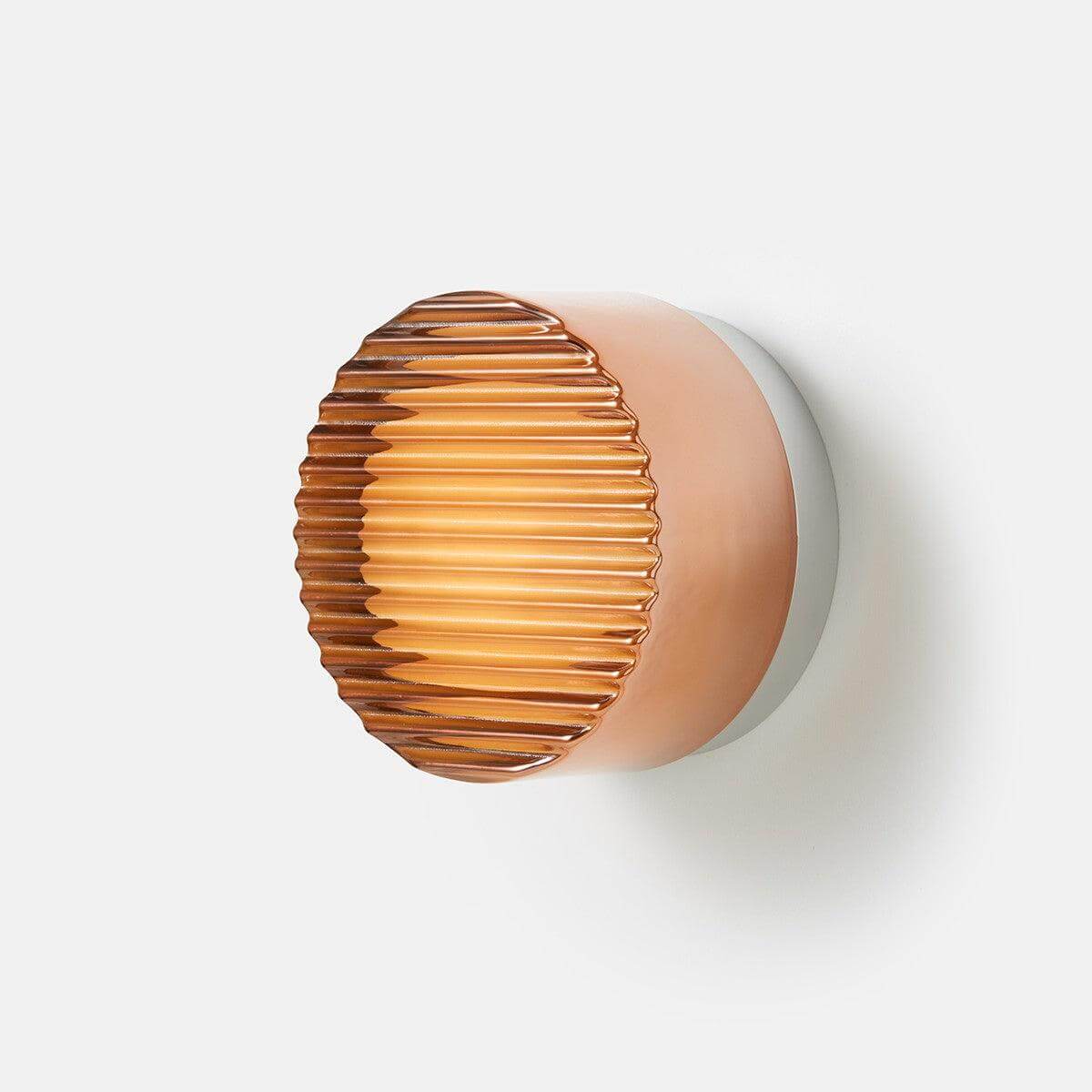 Wall Sconce Metal 3W 5.3 in Ambient Indoor Outdoor Lighting Ripple Design White Amber Grey | Thomler