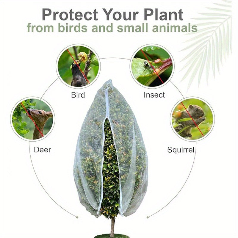 Garden Netting Pouch for Tree Fruit — Cinch-Close Protective Cover Against Birds & Insects | Outdoor & Garden | Thomler
