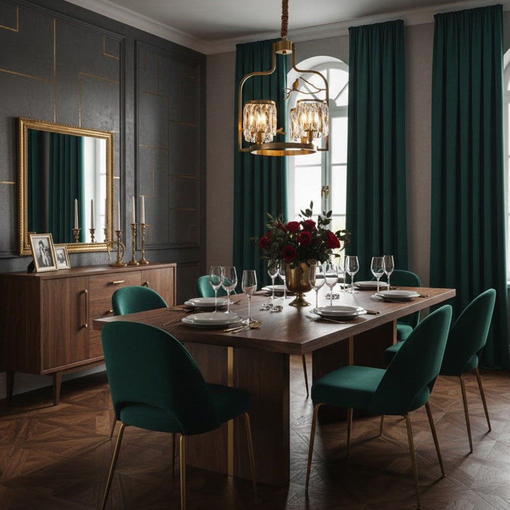 Chandelier Brass 22 in Crystal Indoor Ceiling Light Modern Dining Living Room Fixture | Thomler