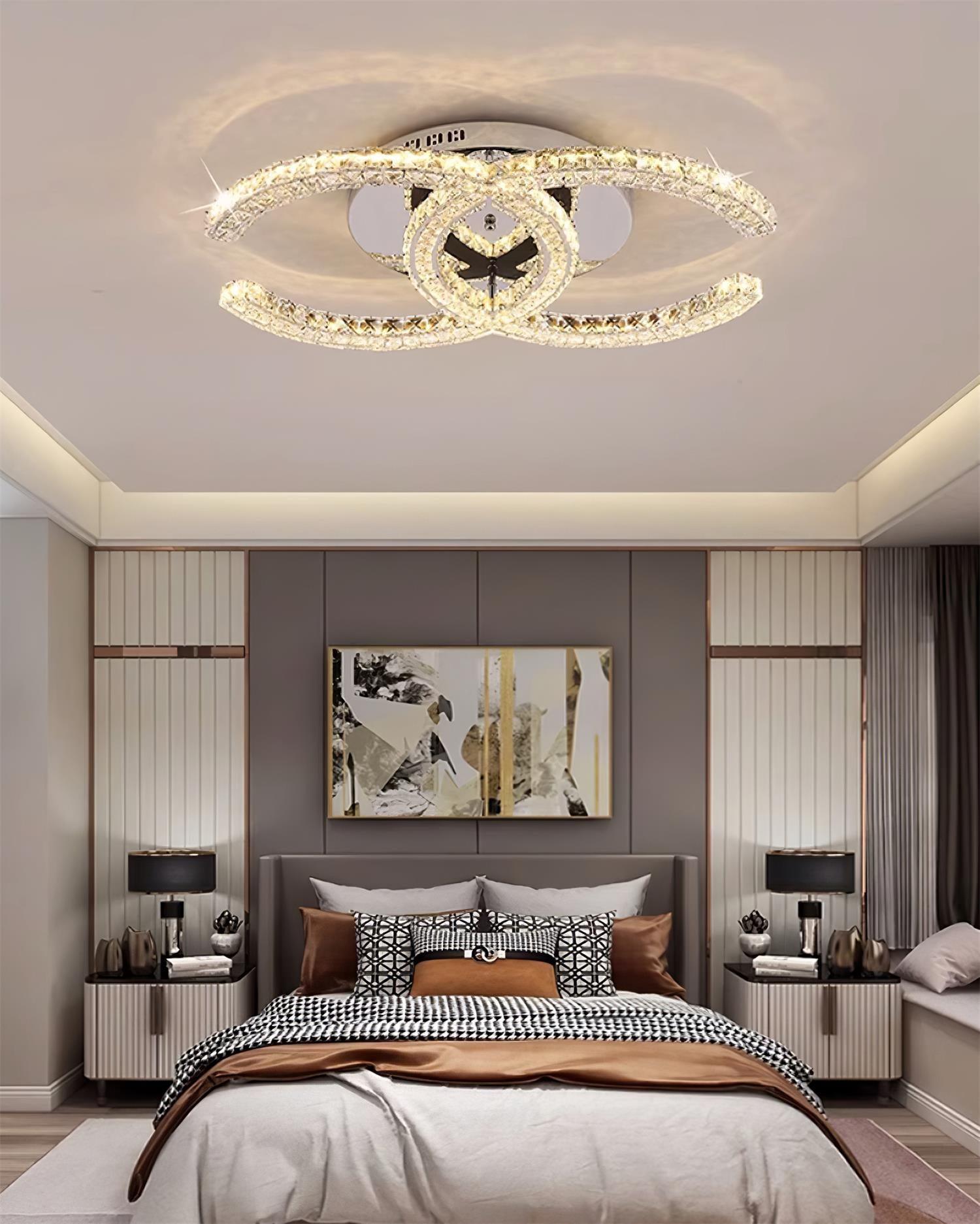 Ceiling Light Stainless Steel 11 in Warm White Bedroom Living Room Modern LED Fixture | Thomler