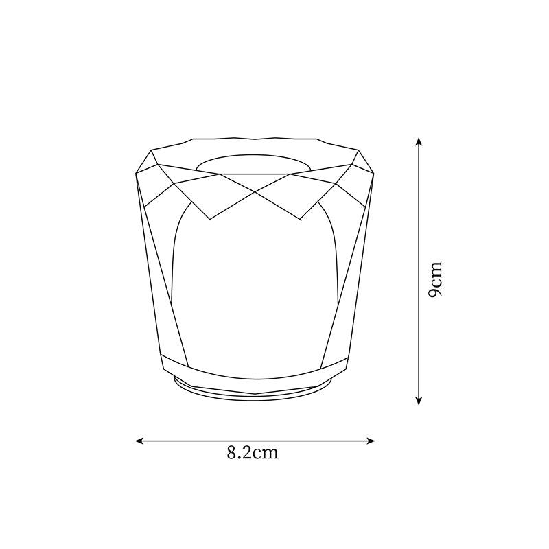 Table Lamp Crystal Glass 3.2 in x 3.5 in Clear LED Desk Bedroom Accent Light | Thomler