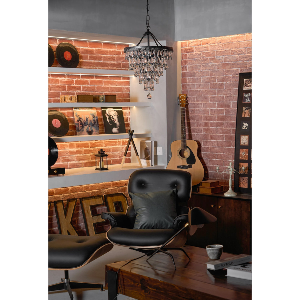 Crystal Tiered Iron Chandelier with Bronze Finish – Multi-Light Statement Fixture for Dining Room & Foyer | Thomler