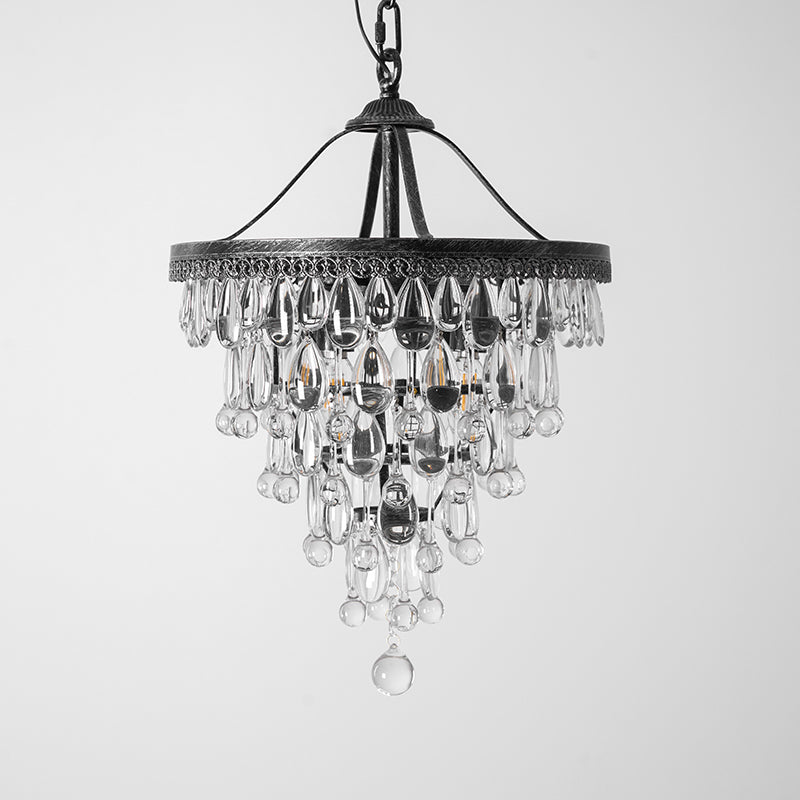 Crystal Tiered Iron Chandelier with Bronze Finish – Multi-Light Statement Fixture for Dining Room & Foyer | Thomler