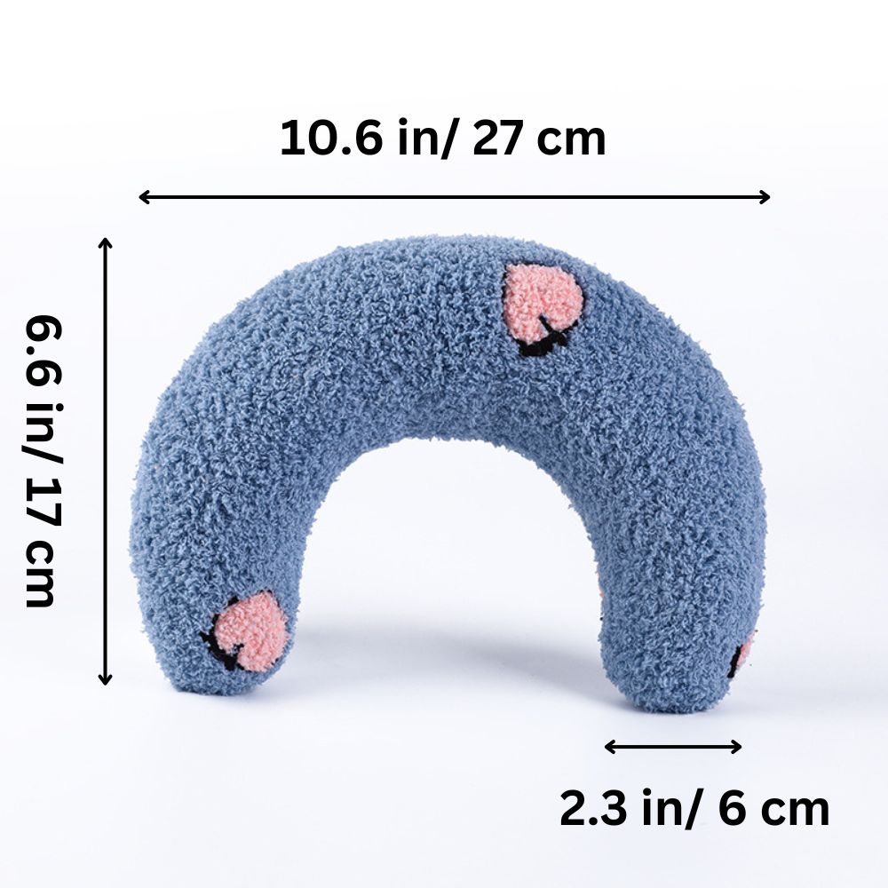 Bolstered Pet Bed for Dogs & Cats | Anxiety Relief Sleeping Cushion with Raised Edges | Machine Washable Portable Travel Pillow | Plush | Thomler