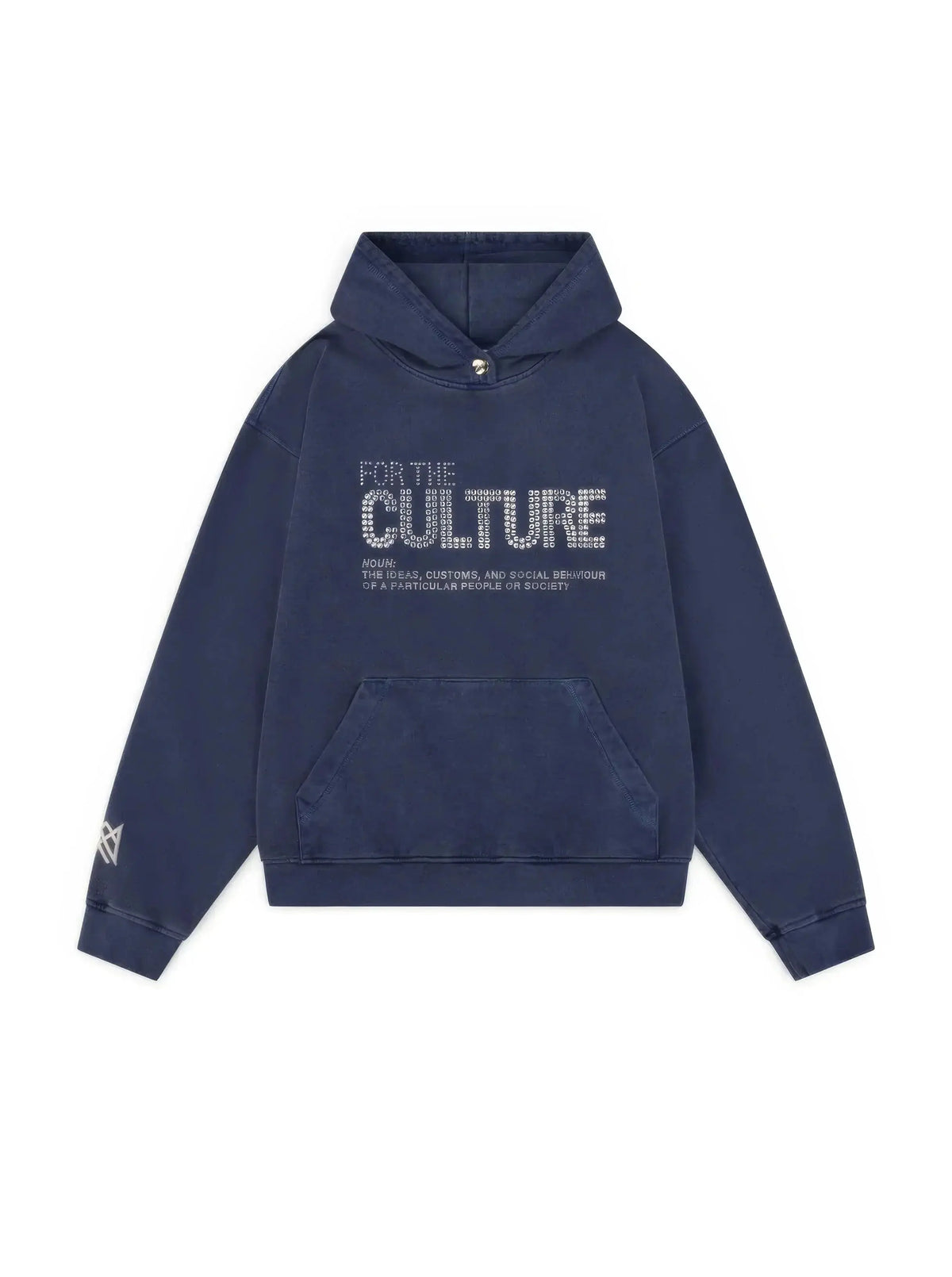 Embellished Fleece Pullover Sweatshirt with Pouch Pocket – Relaxed Unisex Streetwear Hoodie | Thomler