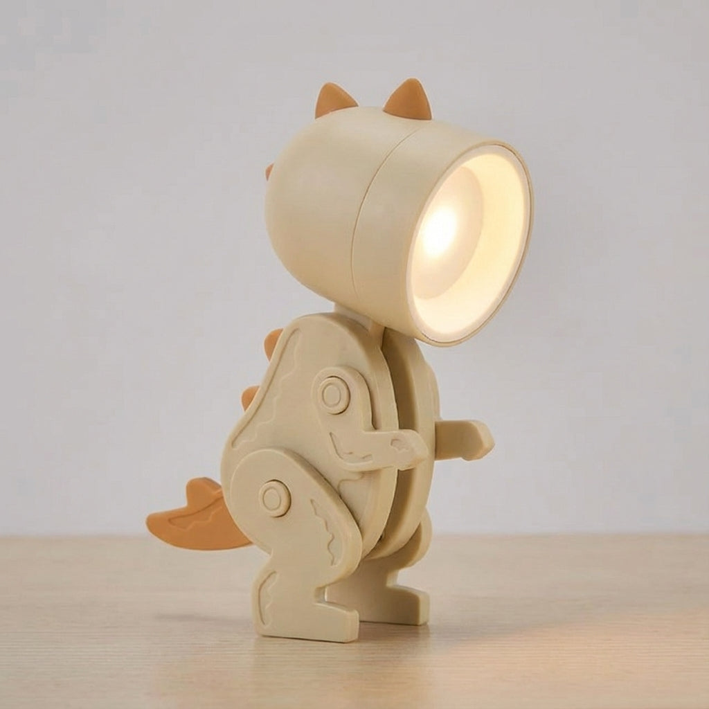 Bendable Dinosaur LED Desk Lamp with Clip – Rechargeable Kids Reading Light for Study & Bedside | Thomler