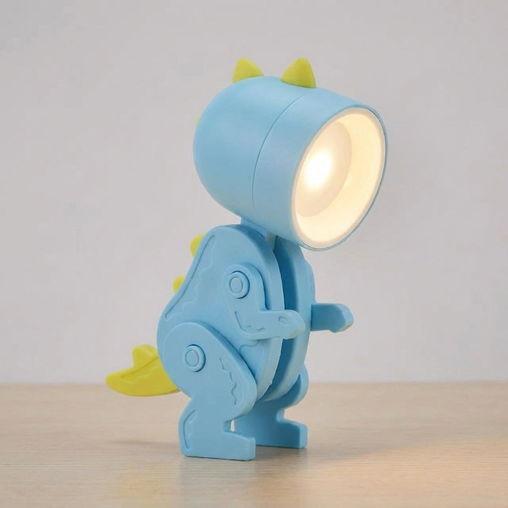 Bendable Dinosaur LED Desk Lamp with Clip – Rechargeable Kids Reading Light for Study & Bedside | Thomler