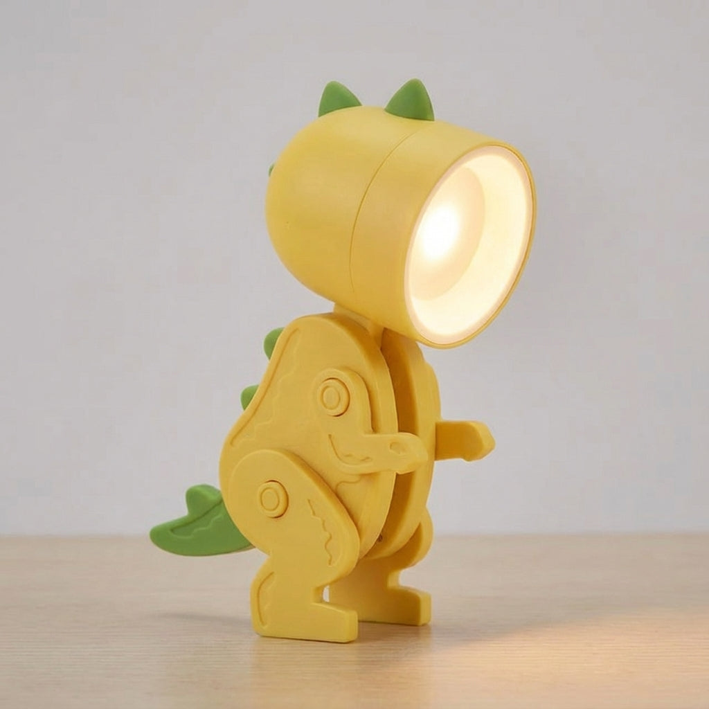 Bendable Dinosaur LED Desk Lamp with Clip – Rechargeable Kids Reading Light for Study & Bedside | Thomler