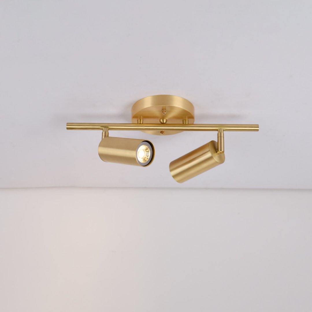 Brass Rotatable Spotlight Wall Light 3.1 in 350° Adjustable Indoor Accent Lighting Multi Head Ceiling Mount | Thomler