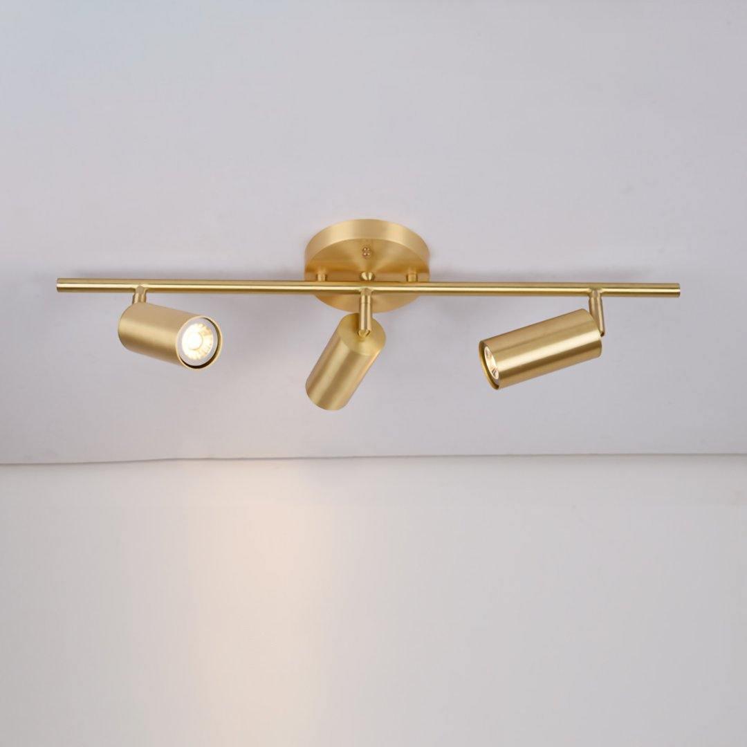 Brass Rotatable Spotlight Wall Light 3.1 in 350° Adjustable Indoor Accent Lighting Multi Head Ceiling Mount | Thomler