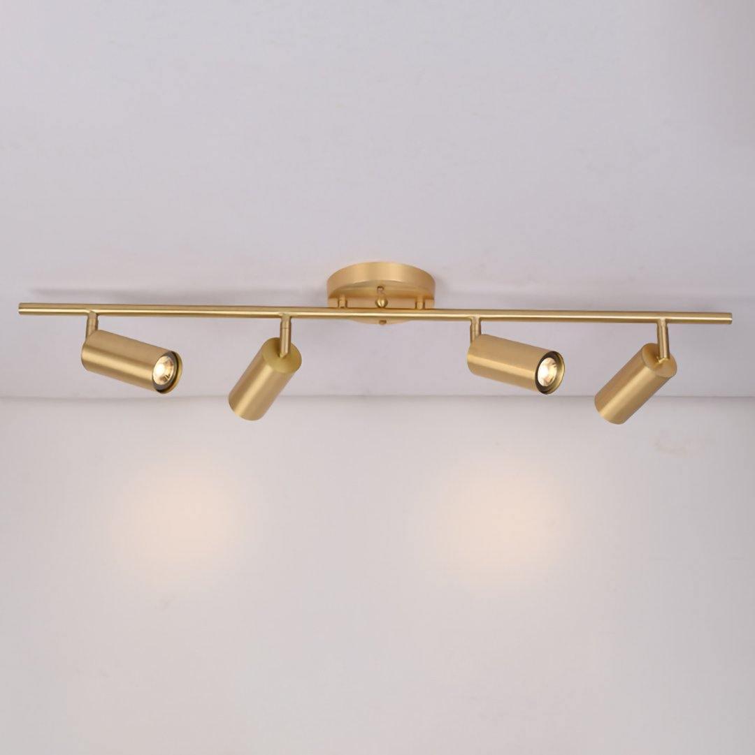 Brass Rotatable Spotlight Wall Light 3.1 in 350° Adjustable Indoor Accent Lighting Multi Head Ceiling Mount | Thomler