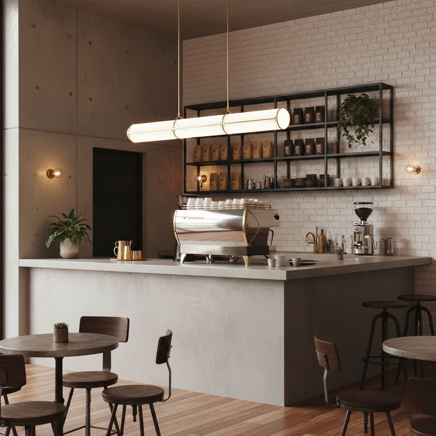 Metal LED Ceiling Light 59 in (150 cm) Adjustable Warm Neutral Cool Indoor Living Room Kitchen Dining Fixture | Thomler
