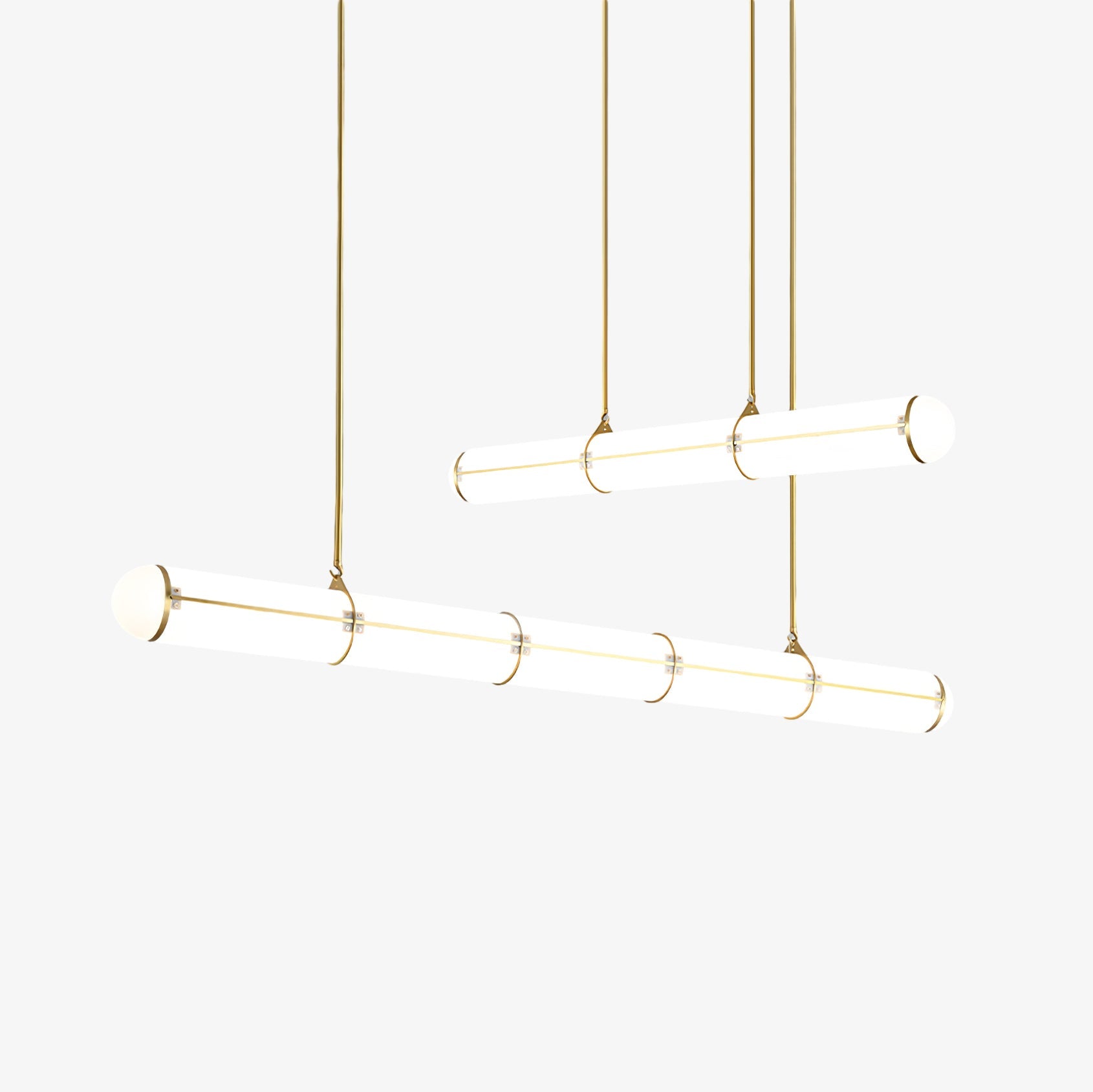 Metal LED Ceiling Light 59 in (150 cm) Adjustable Warm Neutral Cool Indoor Living Room Kitchen Dining Fixture | Thomler