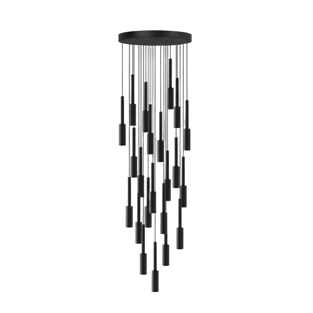 Adjustable Multi-Drop Tube Pendant Light – Dimmable LED Stairwell & Foyer Chandelier | Thomler