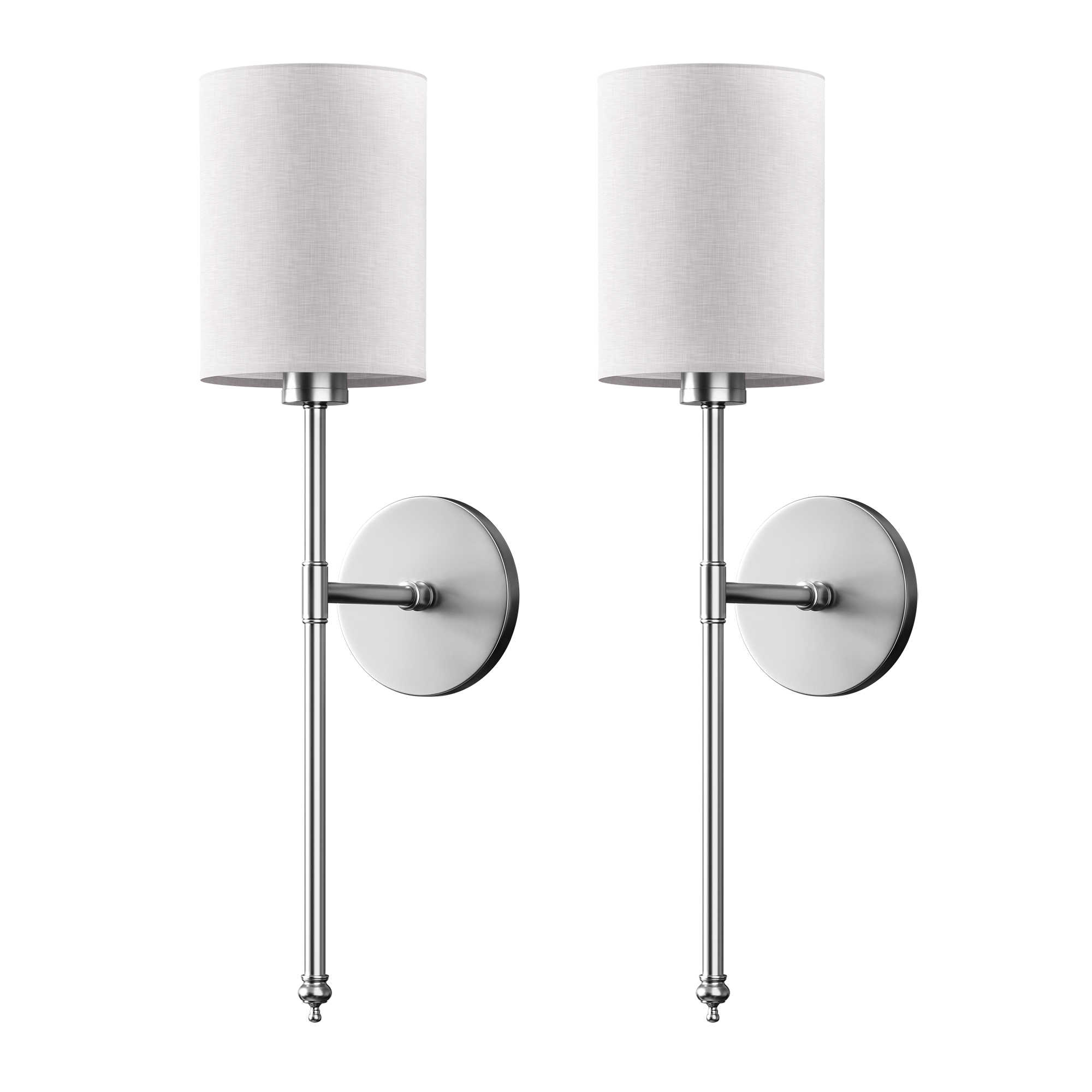 Wall Lamp Linen Cylinder Shade 51.5 cm Gold Bedroom Wireless Dimmable RGB Reading Light Set Of 2 | Thomler