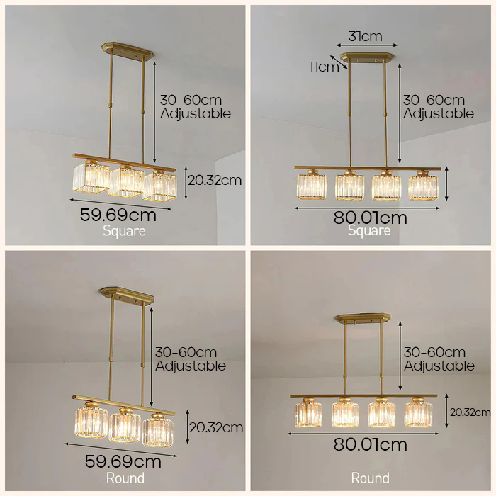 Pendant Light Glass 80.0 cm Black Adjustable Kitchen Island Dining Room Hanging Ceiling Lamp E27 Modern Scandinavian | Thomler