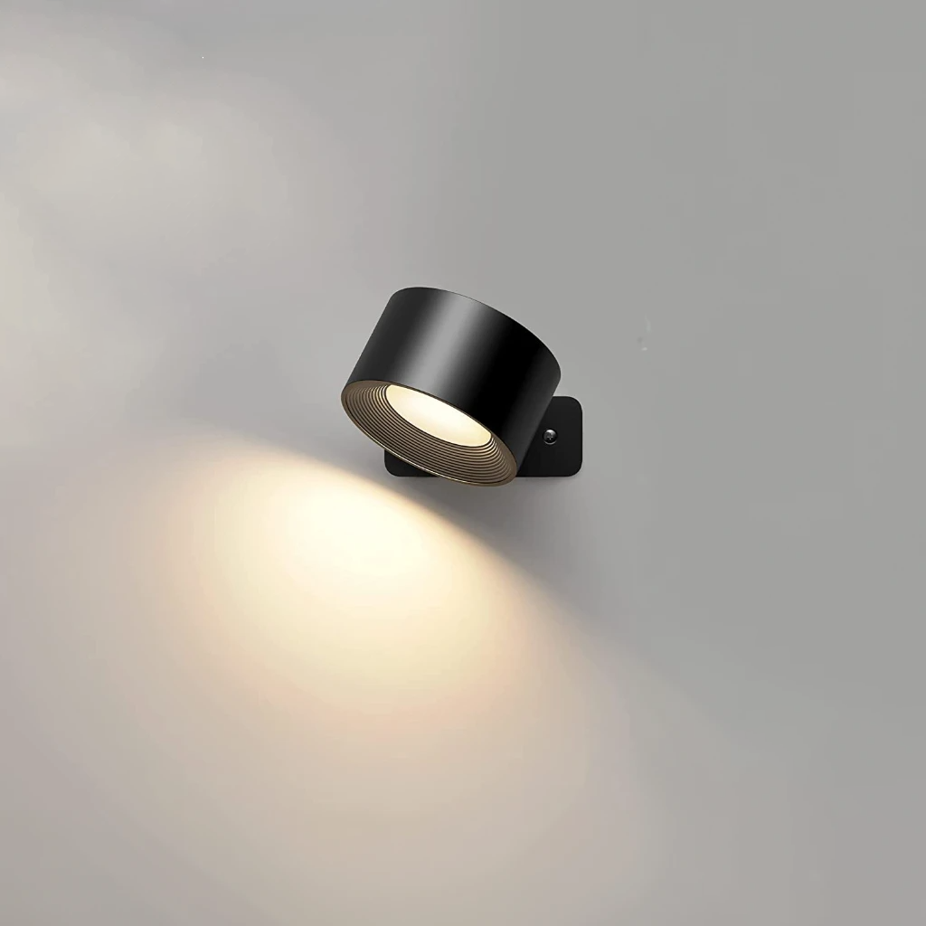 Cordless Rechargeable LED Wall Light with Remote Control | Adjustable Rotating Magnetic Sconce for Bedroom Living Room Hallway | Touch Dimmi | Thomler