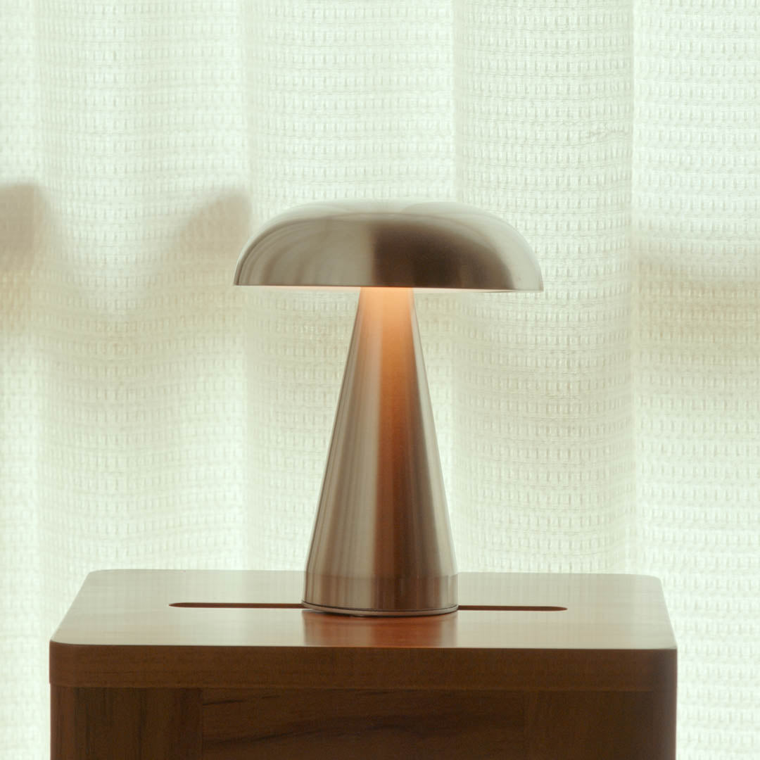 Table Lamp Metal 21.5 cm Wireless Touch Rechargeable Indoor Outdoor Patio Bedside Dining Ambient Lighting USB C | Thomler