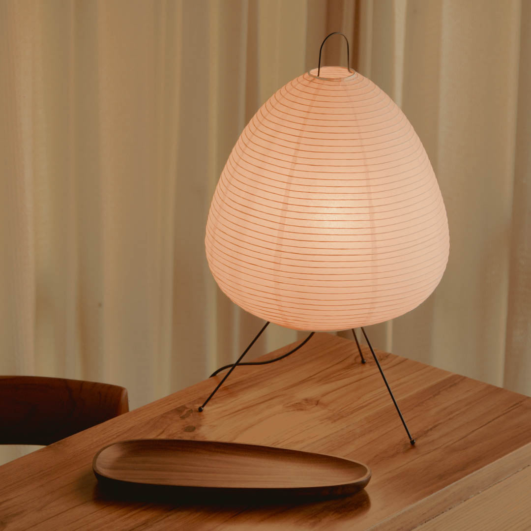 Table Lamp Rice Paper 28.0 cm White Bedroom Ambient Lighting Japanese Minimalist Desk Side Table Mood Light | Thomler
