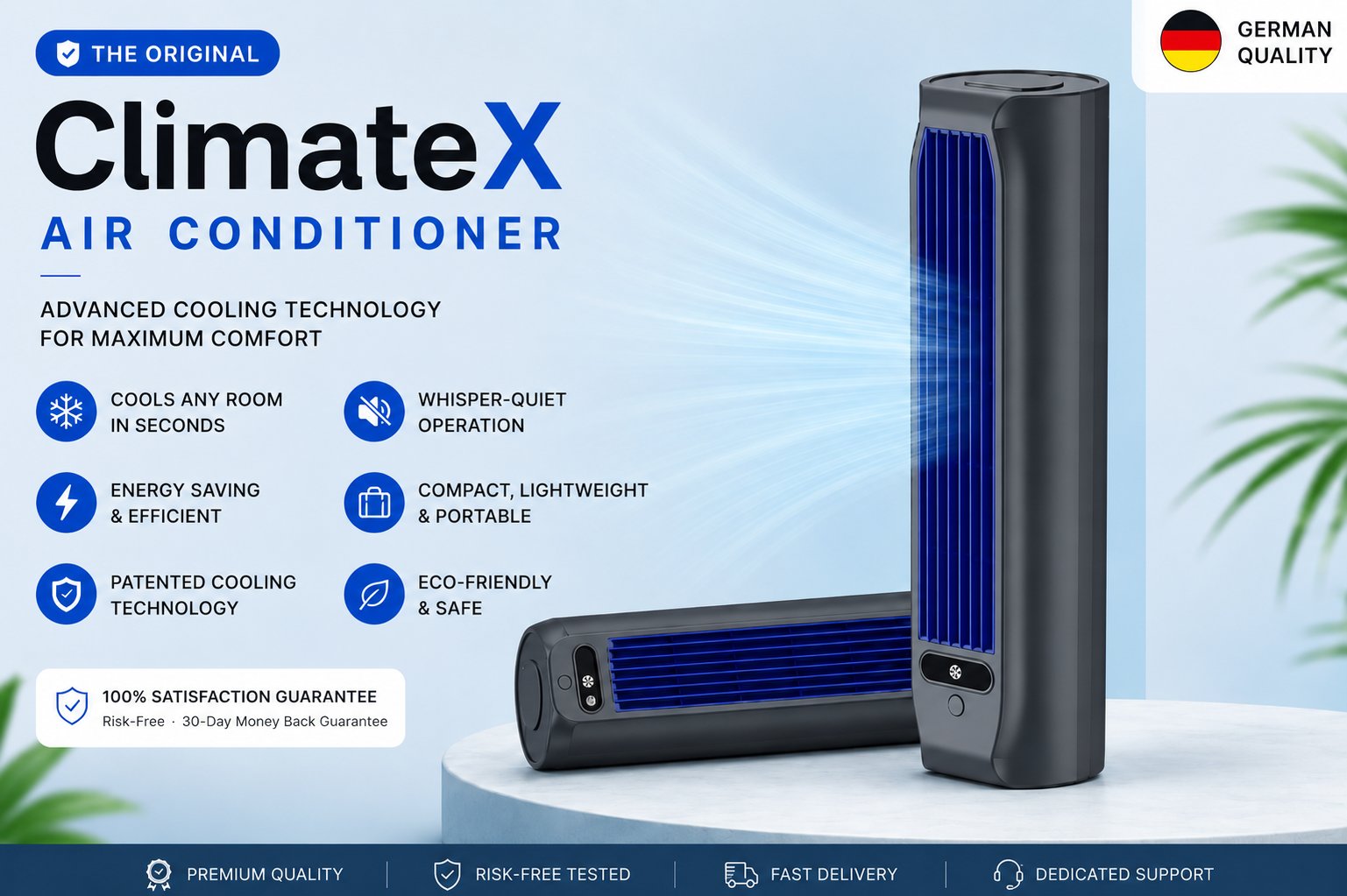 Portable Rechargeable Personal Air Cooler with 3 Speed Settings for Desk Office Bedroom Home Travel USB Powered Evaporative Cooling Fan | Thomler
