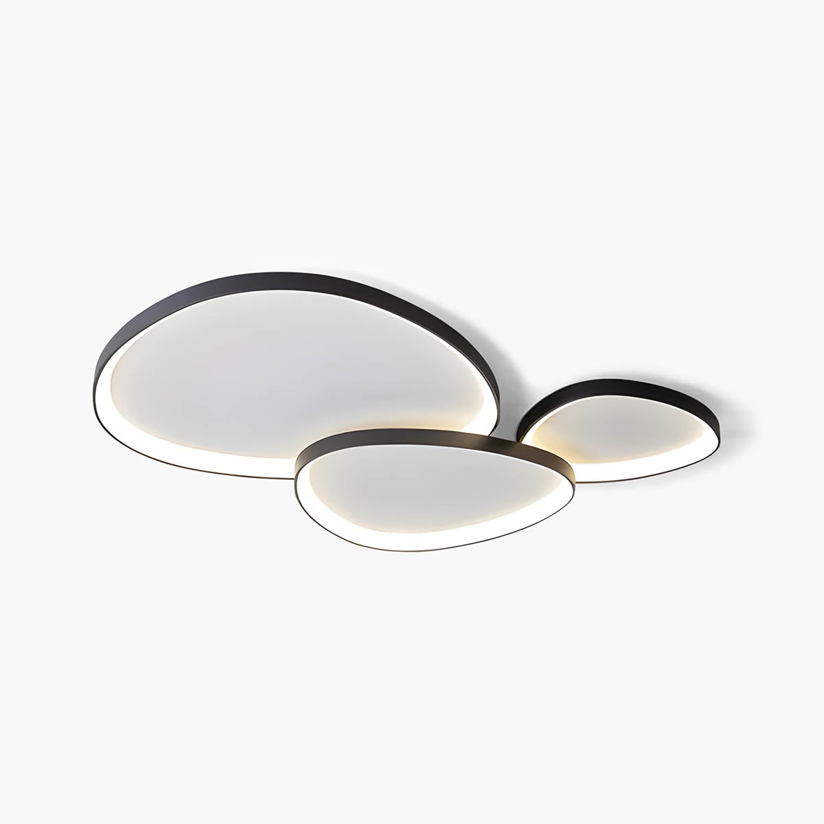 Ceiling Light Iron LED 90.0 cm Black Living Room Bedroom Dimmable Modern Flush Mount Lighting Fixture | Thomler