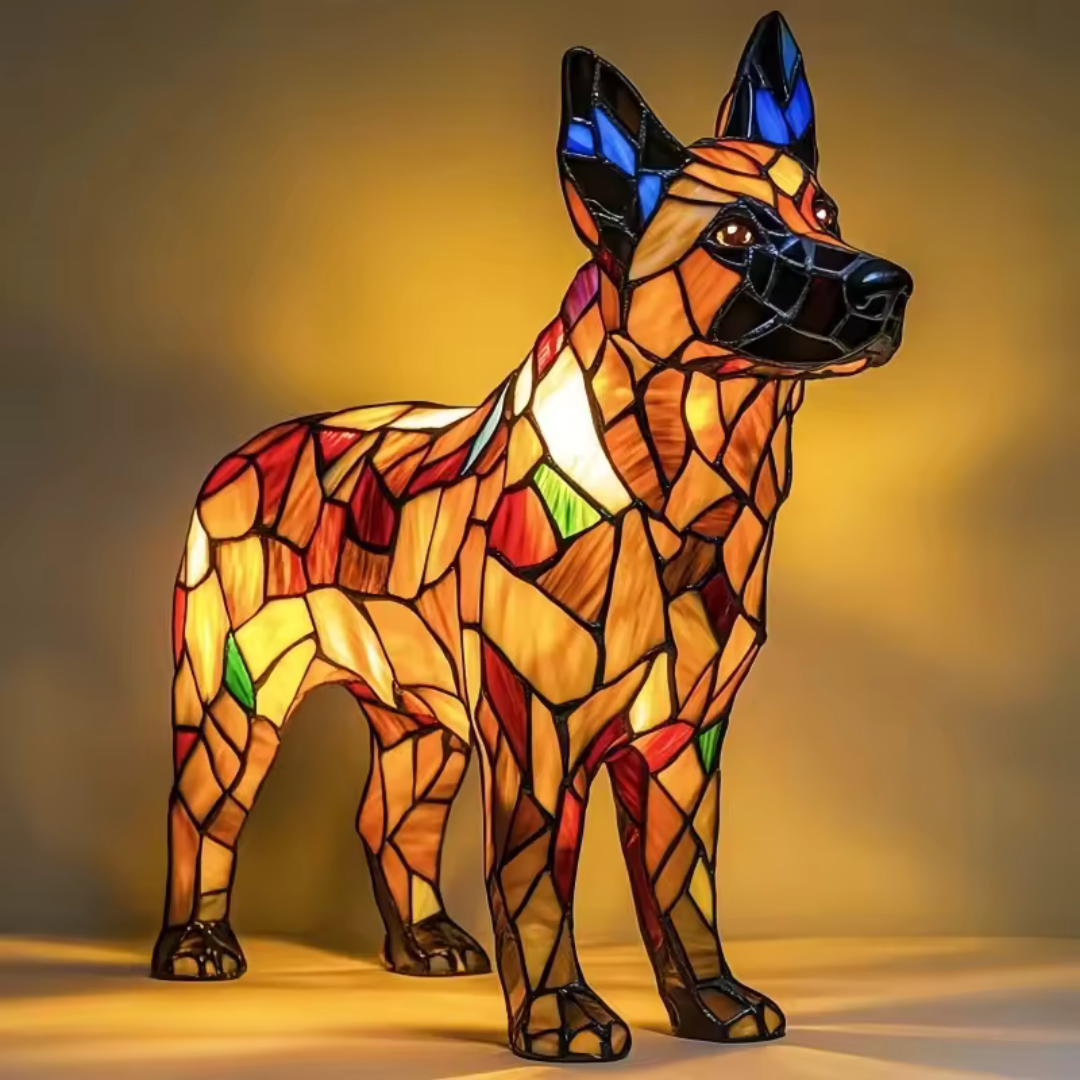 Dog Night Light Sculpture – Handcrafted LED Animal Lamp for Bedside, Nursery & Living Room Decor | Thomler
