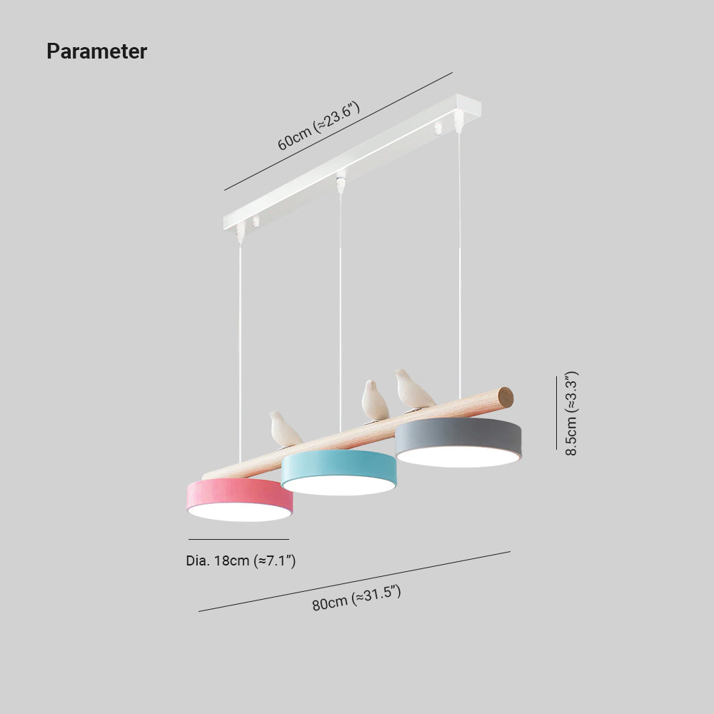 Bird Pendant Light with Adjustable Sculpture – Metal Wood Resin Modern Ceiling Lighting for Living Room Bedroom Dining Room – Dimmable LED | Thomler