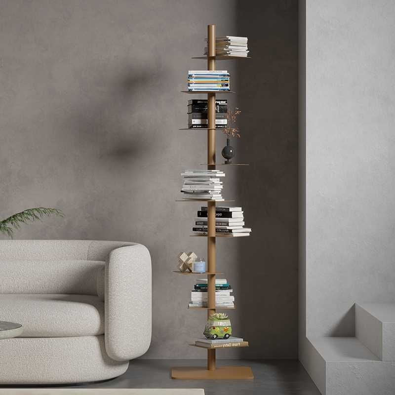 Bookshelf Carbon Steel 68.5 in Tall Multicolor Home Office Storage Organizer 9-Tier Shelving Unit | Thomler