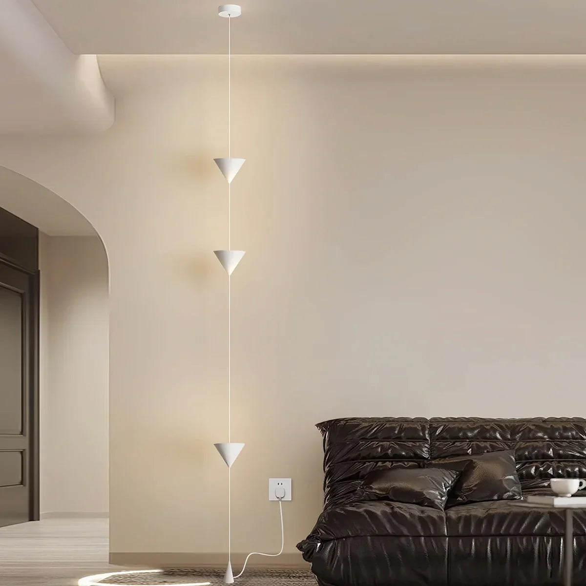 Floor To Ceiling Lamp Iron Acrylic Adjustable 350.0 cm Warm LED Living Room Bedroom Home Office Accent Lighting | Thomler