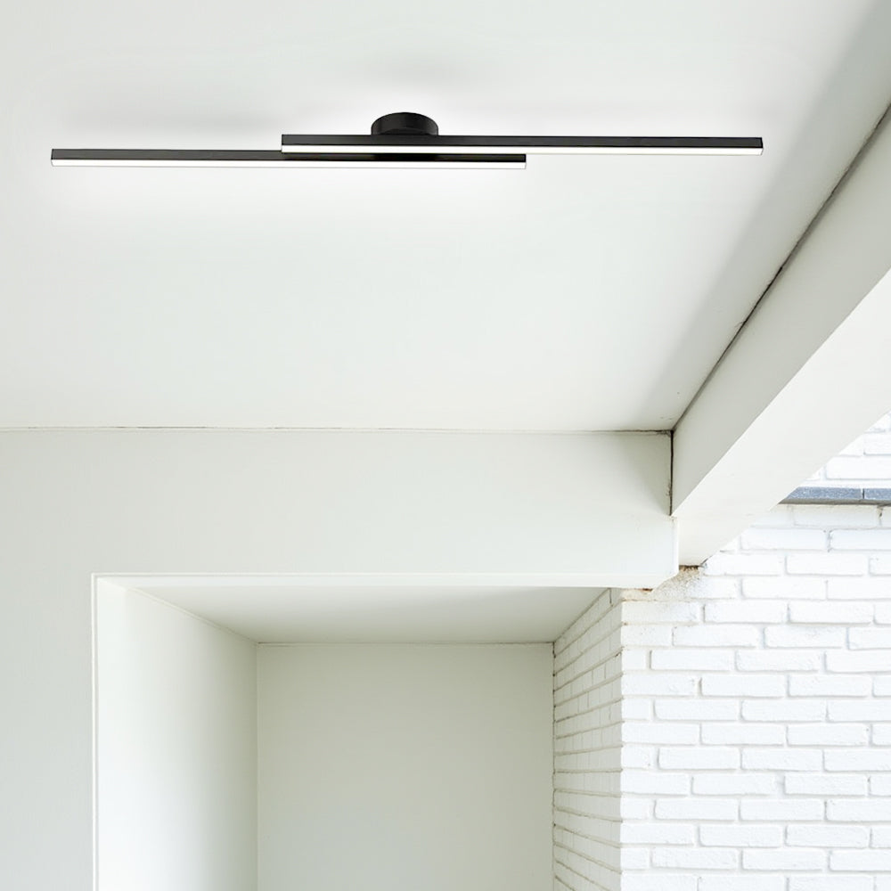 Ceiling Light Aluminium LED 21.0 cm Black Hallway Bedroom Linear Flush Mount Modern Living Room Lighting | Thomler