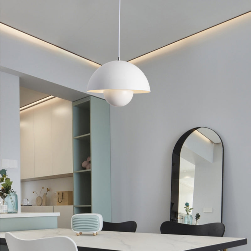 Pendant Light Metal Flowerpot Shade 23.0 cm Multi Colour Dining Room Kitchen Island Hanging Ceiling Lamp Adjustable Cable E26 | Thomler
