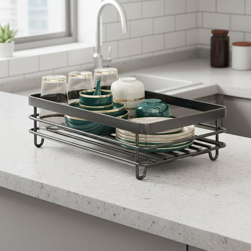 Collapsible Stainless Steel Dish Drying Rack – Space-Saving Sink Organizer for Kitchen Countertops | Thomler