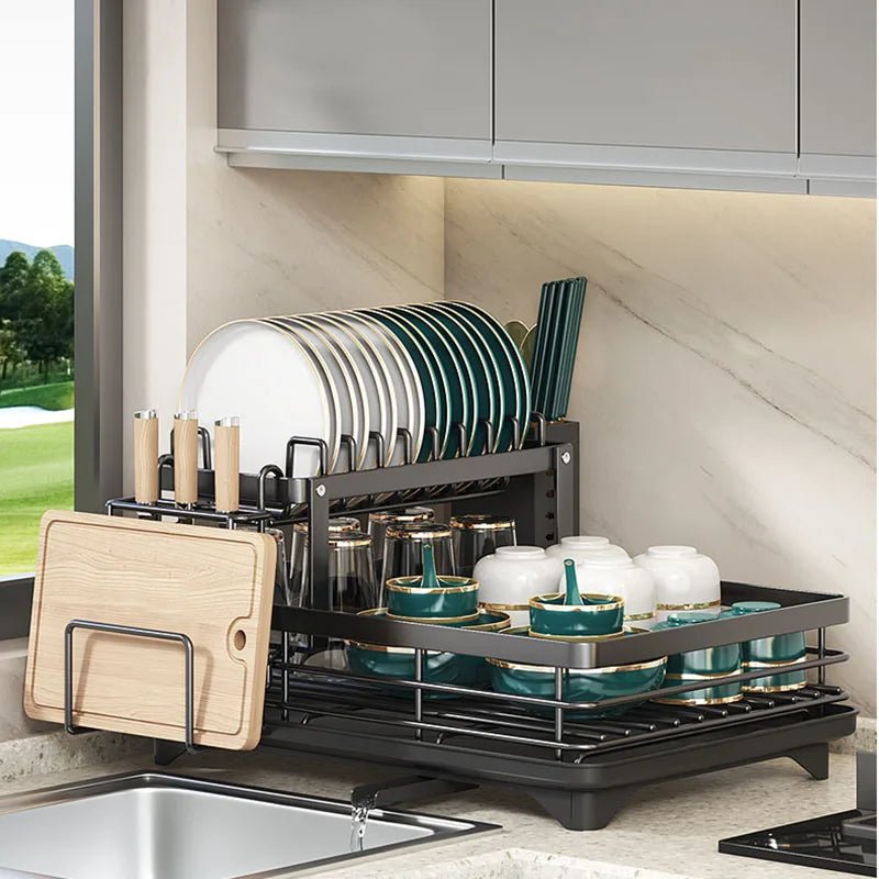 Collapsible Stainless Steel Dish Drying Rack – Space-Saving Sink Organizer for Kitchen Countertops | Thomler