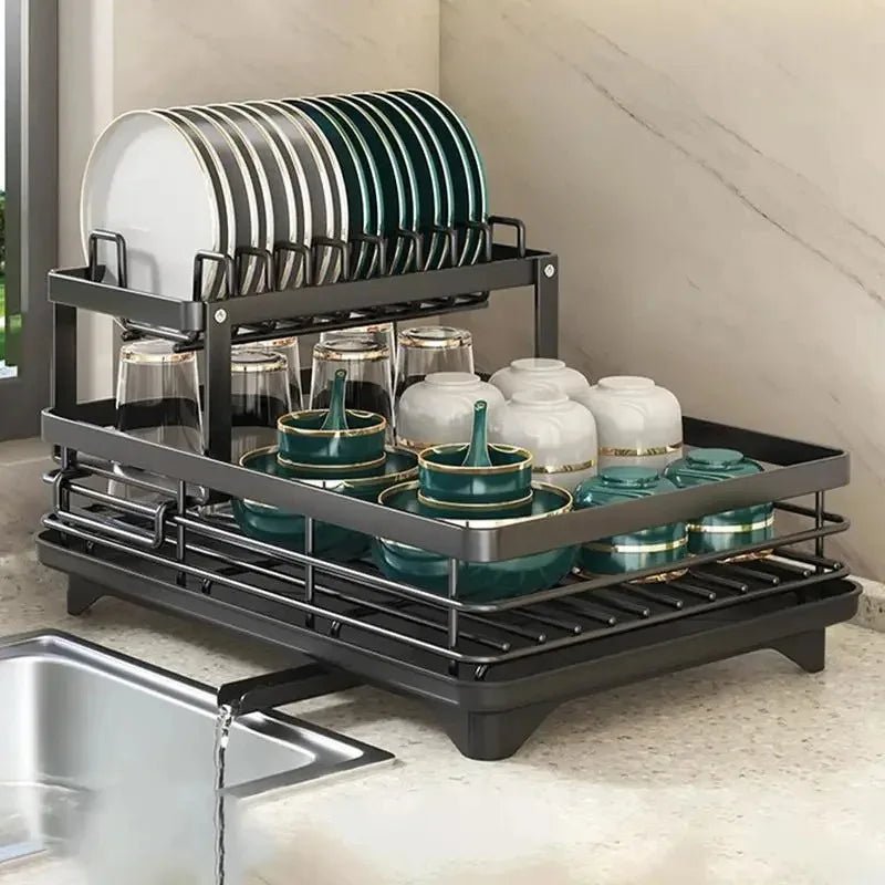 Collapsible Stainless Steel Dish Drying Rack – Space-Saving Sink Organizer for Kitchen Countertops | Thomler