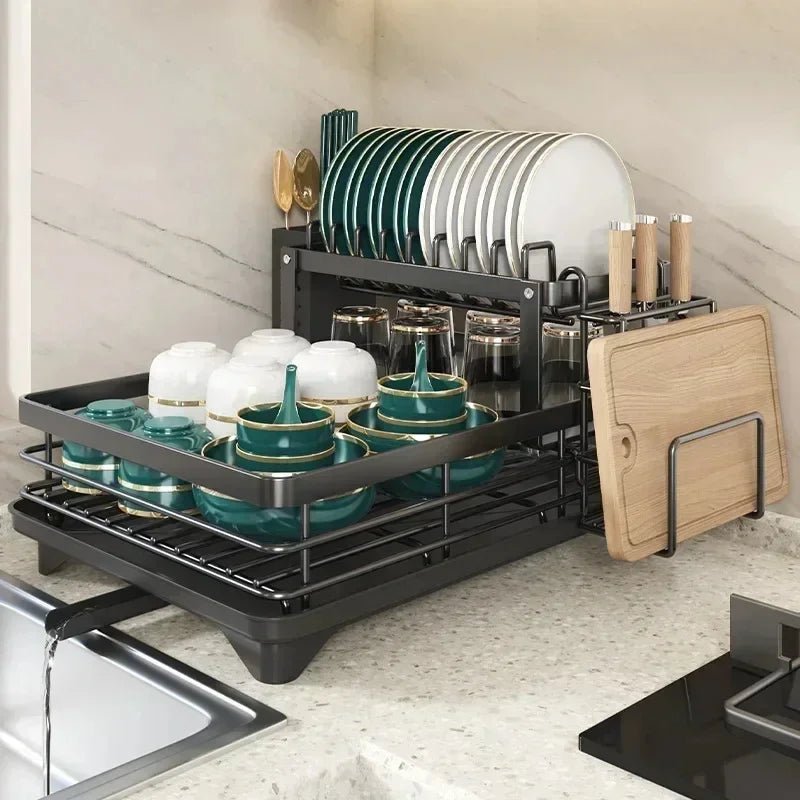 Collapsible Stainless Steel Dish Drying Rack – Space-Saving Sink Organizer for Kitchen Countertops | Thomler