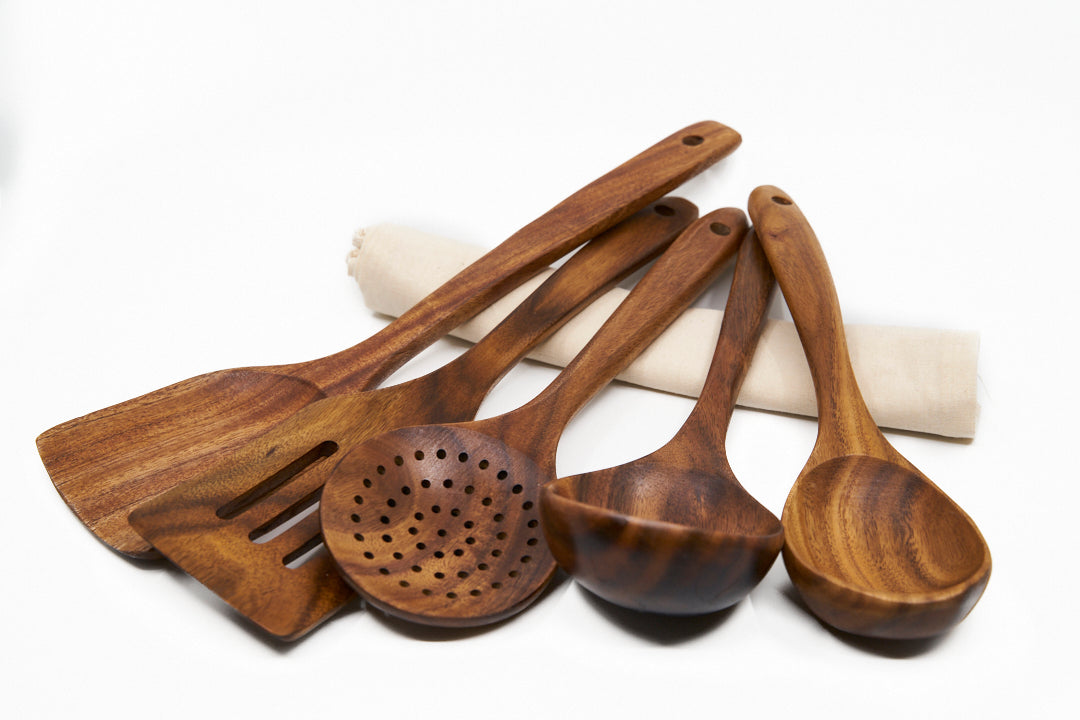Kitchen Utensil Natural Walnut Wood Cooking Tool For Non Stick Pans Stirring Serving Flipping Wooden Kitchenware | Thomler