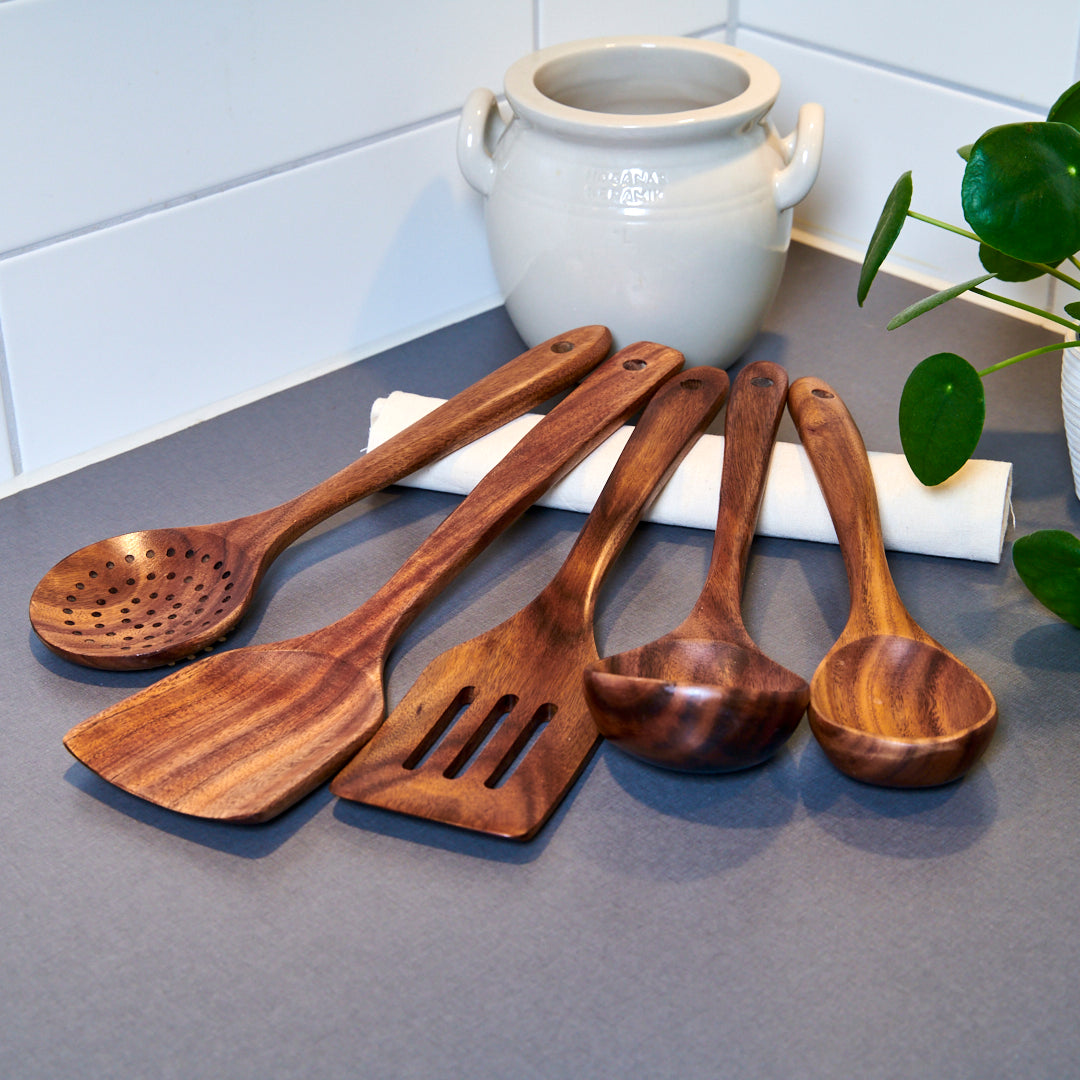 Kitchen Utensil Natural Walnut Wood Cooking Tool For Non Stick Pans Stirring Serving Flipping Wooden Kitchenware | Thomler