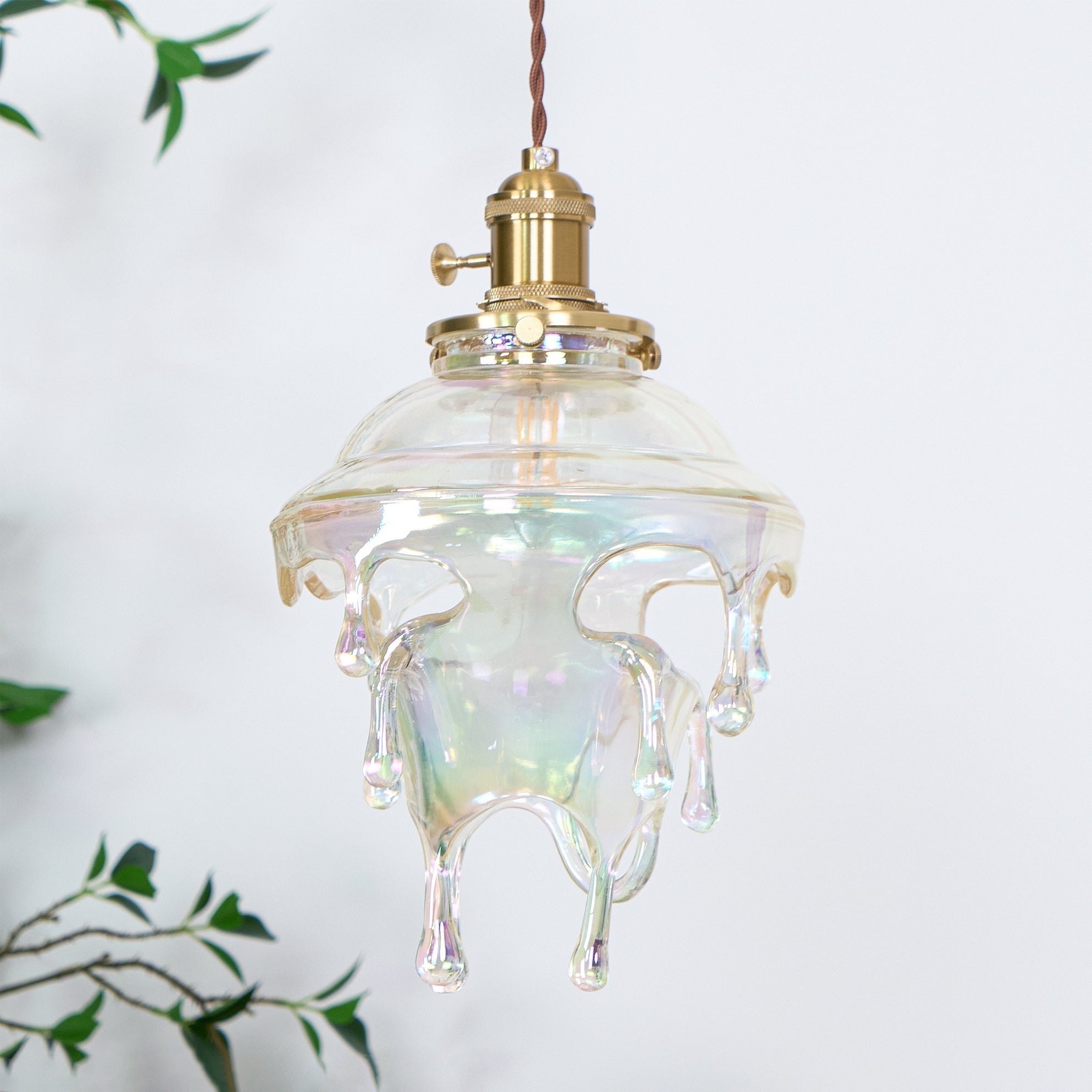 Pendant Light Resin Drip 9.1 in Adjustable Indoor Ceiling Lamp Modern Dining Room Kitchen Hanging Light | Thomler