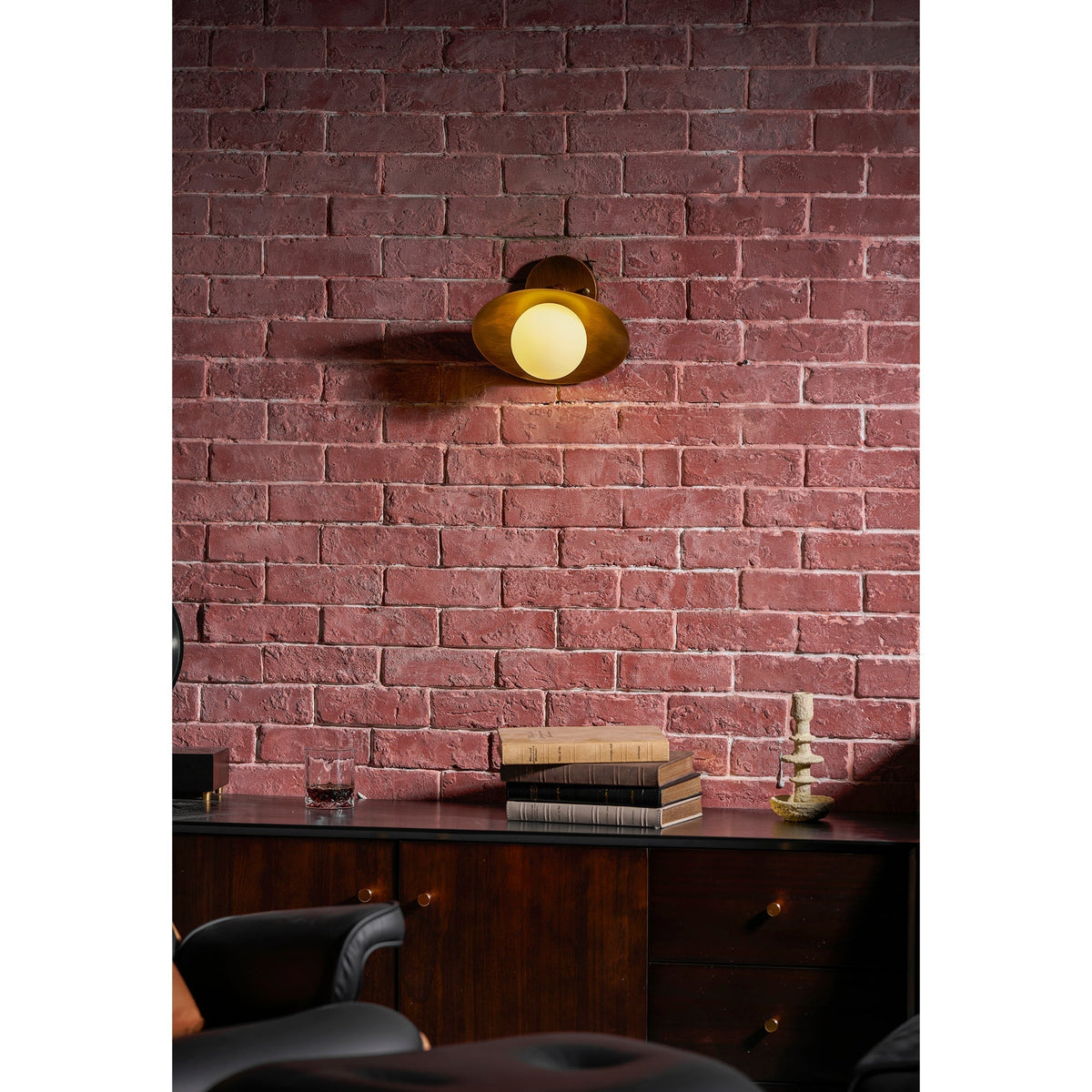 Semi-Flush Ceiling Light with Hand-Finished Brass and Glass or Alabaster Shade – 10 in – Hardwired Ceiling Fixture for Kitchen, Hallway | Thomler