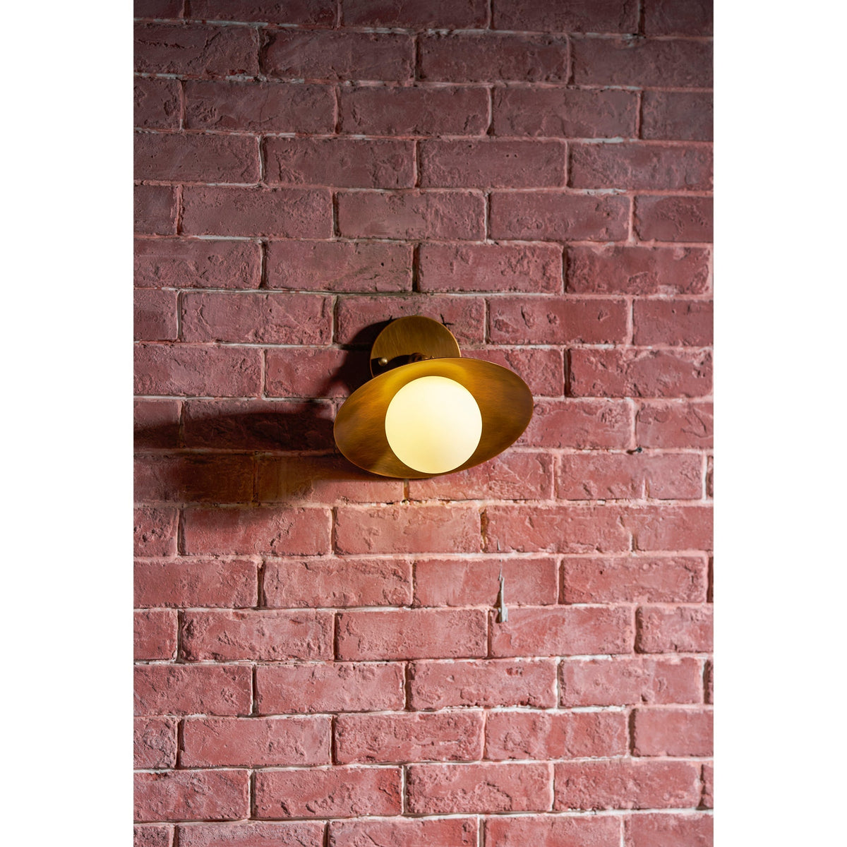 Semi-Flush Ceiling Light with Hand-Finished Brass and Glass or Alabaster Shade – 10 in – Hardwired Ceiling Fixture for Kitchen, Hallway | Thomler