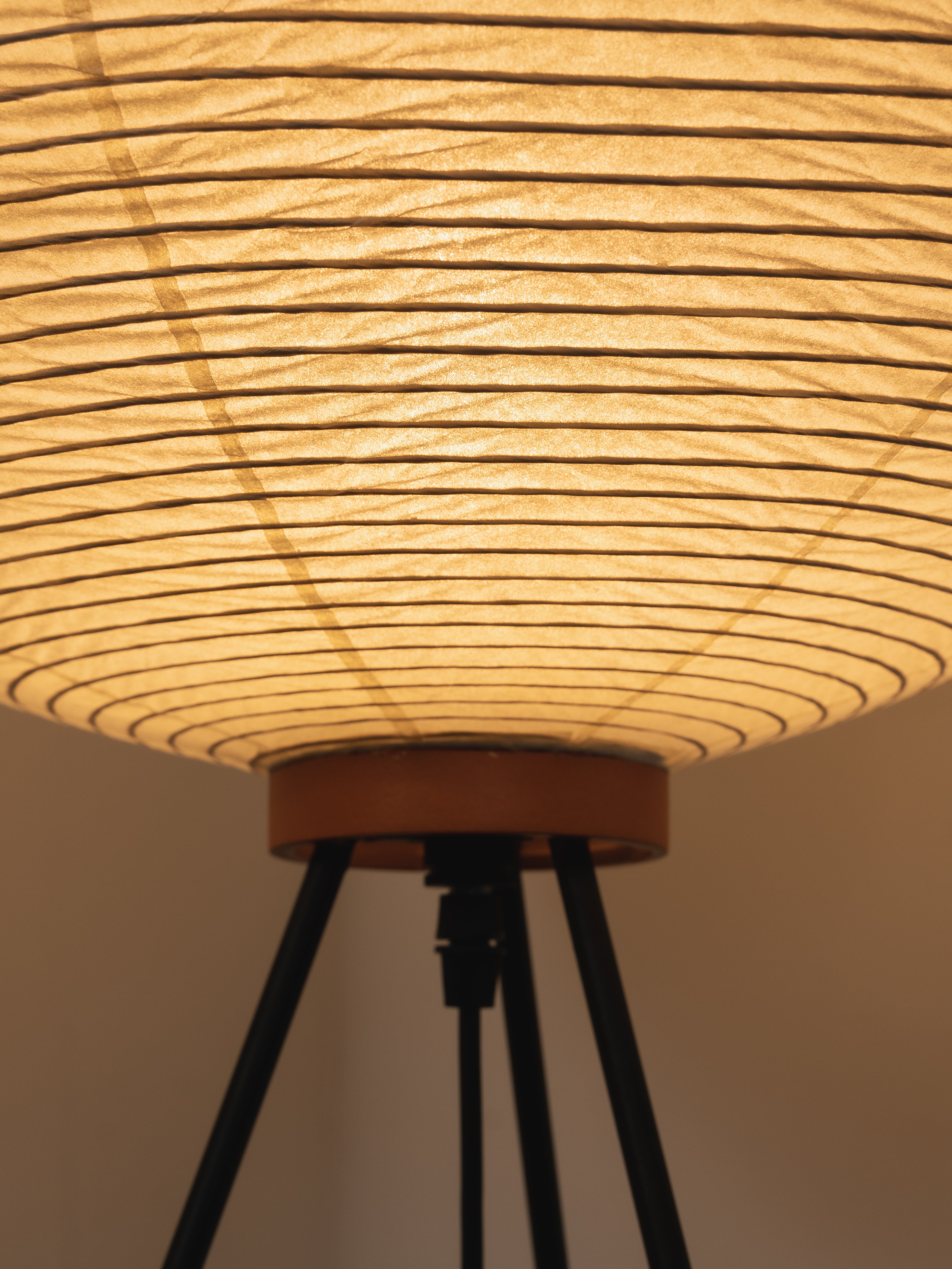 Floor Lamp Mulberry Paper Shade Ø 50.0 cm (19.7") White Living Room Bedroom Japandi Japanese Style Reading Light | Thomler