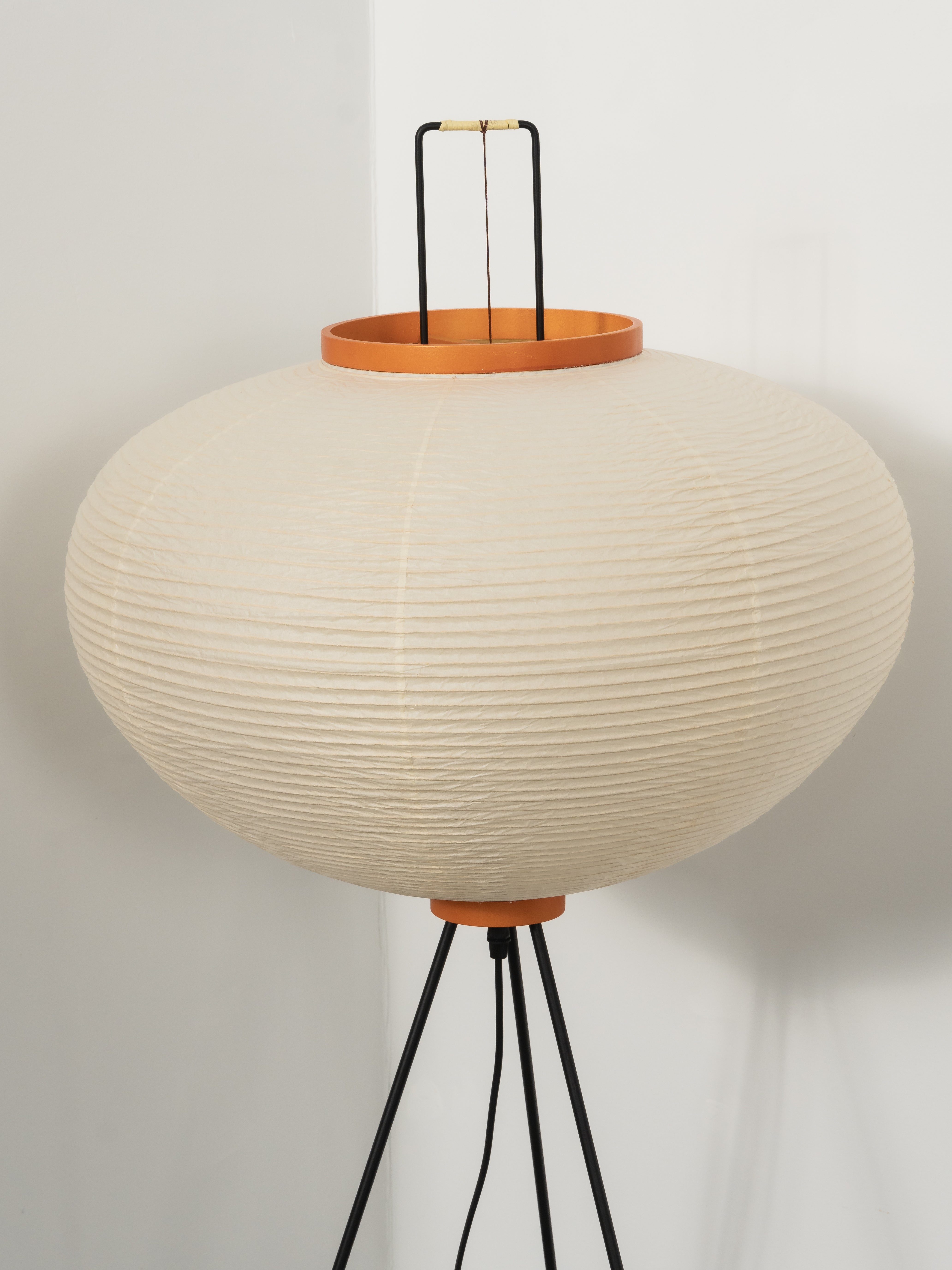Floor Lamp Mulberry Paper Shade Ø 50.0 cm (19.7") White Living Room Bedroom Japandi Japanese Style Reading Light | Thomler